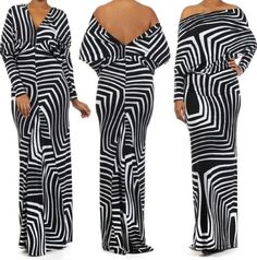 PLUS SIZE BLACK /& WHITE TIE DYE /" CASABLANCA /" TALL LONG MAXI DRESS 1X 2X 3X