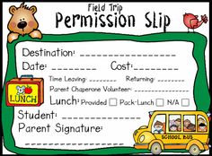 35 best permission slip ideas images field trip permission slip field trip slips