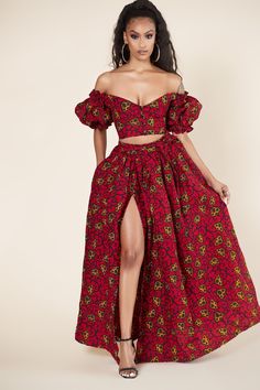 Entari Skirt African Print Tajiri Maxi Skirt