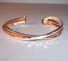 194 Best Wire Woven Cuff Bracelets Images On Pinterest In 2018 Boho Multi Strand Bracelet Copper And Sterling Silver Wire Cuff