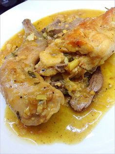 conejo al horno con mostaza