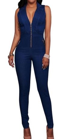 ZhuiKun Femme Pantalons Casual Slim Cocktail Soir/ée Bodysuit Jumpsuit
