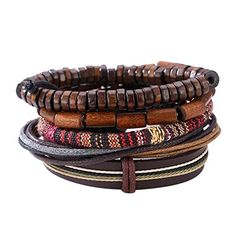 Multicouche en cuir noir Wrap Bracelet Aimant Fermoir Bracelet Chaîne Perles Bracelet