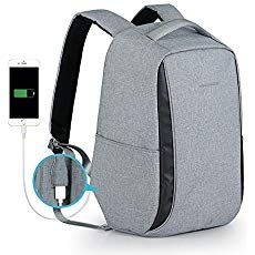 Unisexe Large Anti-Theft Sac à dos ordinateur portable Voyage sac d/'école USB avec port de charge