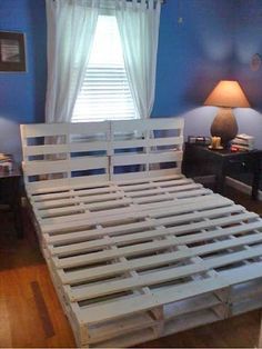 18 Gorgeous Diy Bed Frame Ideas Projects The Budget Decorator Diy Pallet Bed Pallet Bed Frame Diy Diy Bed Frame