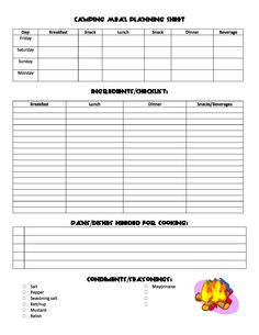 cub scout camping checklist