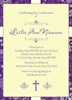 veracious confirmation invitations by sarah brown at minted com