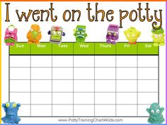 reward chart for potty training