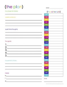 4206 best planners printables images in 2019 agenda printable colorful day planners