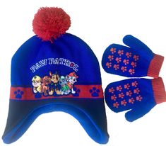 TODDLERS 2 PC SET 1 HAT 1 PR MITTENS ONE SIZE FITS MOST BATMAN A-17