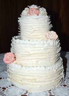 A Maggie Austin Ruffled Inspired 3 Tiered Cake A Maggie Austin Ruffled Inspired 3 Tiered Cake