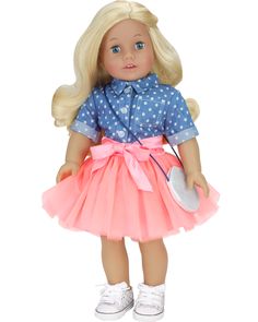 Doll Clothes 18/" Sneakers Hot Pink Sophia/'s Fits American Girl Dolls