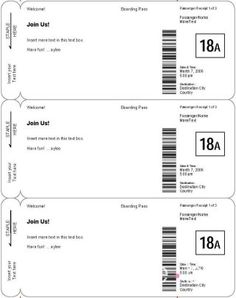Free Boarding Pass Template free boarding pass template search homeschool about
