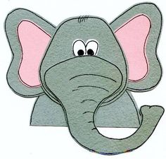 free printable elephant template funny elephant face cartoon clip