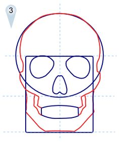 how to draw a skull