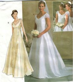 Vogue 2906 Bellville Soon Bridal Original Sewing Pattern Vogue 2906 Bellville Soon Bridal Original Sewing Pattern Dress With Train Size 6 10 Uncut Pinterest Dresses Patterns And