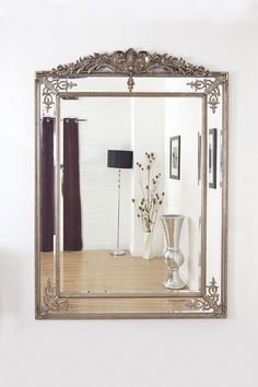 122cm X 41cm FRAMES BY POST Large White Antique Design Ornate Dress Wall Mirror 49 X 16