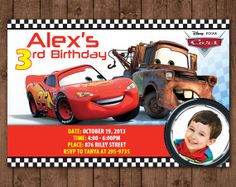 mcqueen birthday invitations