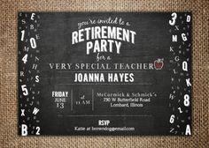 teacher retirement invitations