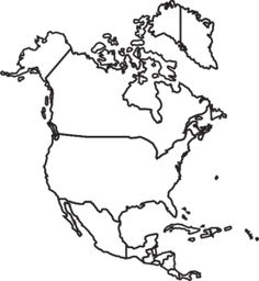 north american continent map