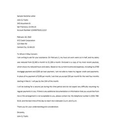 financial hardship letter for school