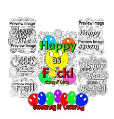 5 Swear Word Coloring Pages Happy As Fck Page