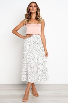 NEW WOMAN/'S LADIES SMART CALF LENGTH SKIRT SMALL /& PLUS SIZES ELASTICATED WAIST