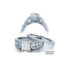 Alluring Diamond Bridal Ring Set 0 62 Carat Princess Cut On Alluring Diamond Bridal Ring Set 0 62 Carat Princess Cut On 10k Gold Wedding Sets Pinterest And