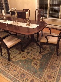 Harden Chippendale Dining Room Table 6 Chairs Extra Leaf To Extend To 98 Harden Chippendale Dining Room Table 6 Chairs Extra Leaf To Extend To 98