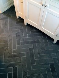 9 Kitchen Flooring Ideas Slate Underfloor Heating And Kitchens Cutting Marble Tiles Into A Brick Pattern For Herringbone Look Is An Inexpensive Way To Create High Impact Slate Tile Floor From Pmh 2017