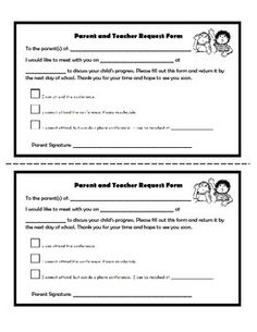 this is the letter i send home to the parents requesting a parent parent teacher conference letters
