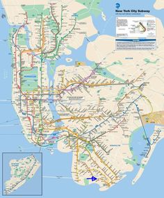 cool Map of New York Metro | Travelsmaps | Pinterest | Subway map