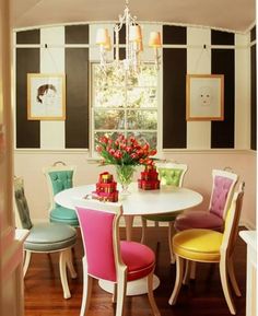 73 Best Colored Chairs Images On Pinterest Colorful Lunch Love These Multi Colored Chairs Room By Ruthie Sommers