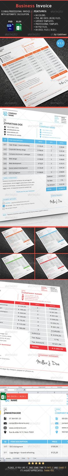 Such a cute invoice template! FREE psd, about to make a form PDF - business invoices Such a cute invoice template! FREE psd, about to make a form PDF - business invoices