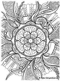 Floral Mandala Coloring Page