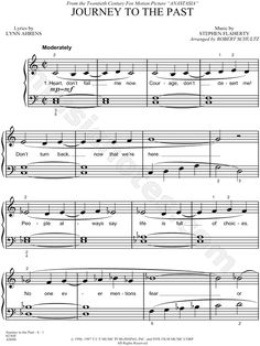 Anastasia journey to the past sheet music pdf