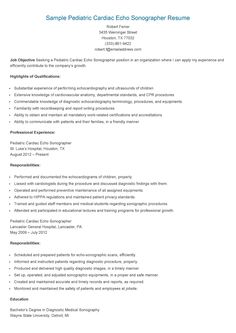 sonographer resumes