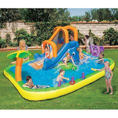 Pools For Kids plastic kiddie pool: banzai slide 'n splash alligator pool Pools For Kids plastic kiddie pool: banzai slide 'n splash alligator pool