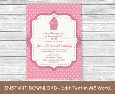 10 best diy birthday invitations in word images on pinterest ms