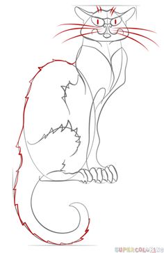 how to draw a black cat step by step drawing tutorials for kids and beginners