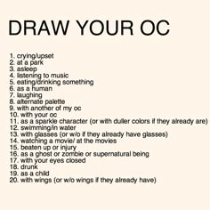 Draw your original character! 30 Day OC Art Challenge | Character ... Draw your original character! 30 Day OC Art Challenge | Character ...
