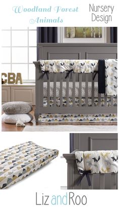 79 Best Woodland Forest Animals Nursery Ideas Images On Pinterest In Fox Den Indigo Multi Perless Crib Bedding Themed Nurserynursery Themesnursery Ideasforest