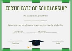 scholarship award certificate template word