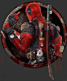 Wrights Marvel Comics de hierro en apliques-Deadpool Animate