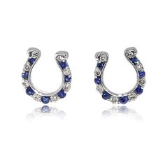 Go Blue Shire Horseshoe Earrings Indianapolis Colts Go Blue Shire And Diamond Horseshoe Earrings