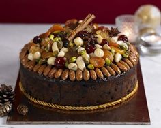 we think this one looks beautiful easy fruit cake recipe lisa harriss easy - Christmas Fruit Cake Decoration we think this one looks beautiful easy fruit cake recipe lisa harriss easy - Christmas Fruit Cake Decoration