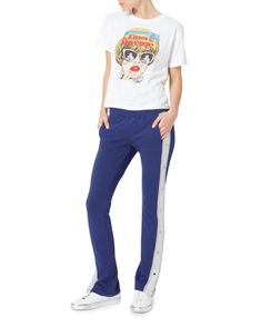 Pam /& Gela Womens Velvet Striped Sweatpants