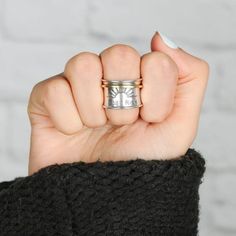 Sterling Silver Rings Festival Style Bohemian Jewellery Fidget Rings Jewellery Gypsy Rings Twister Rings Spinner Rings