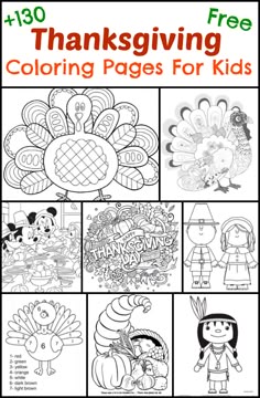 130 Thanksgiving Coloring Pages For Kids