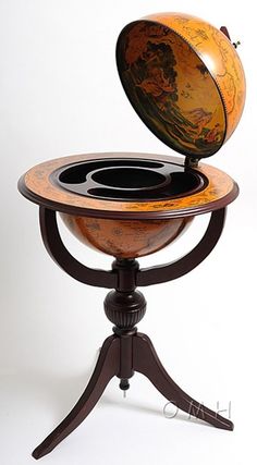 Designer Decor Globe Bar Italian Grey On Black Living Old World Globe Hidden Home Bar On A Pedestal